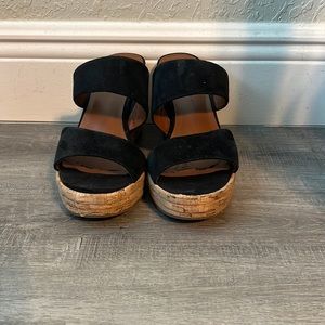 Black Suede Wedges